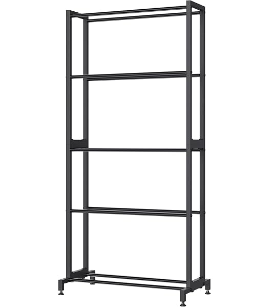 BIQU FILAMENT STORAGE RACK 5 TIER, PANDA FEED RACK 3D PRINTING SUPPLIES HOLDER SHELF, HOLD 40+ 1KG SPOOLS, HEAVY DUTY ALL METAL FILAMENT ORGANIZER FOR FOR 3D PRINTING FARM/STUDIO