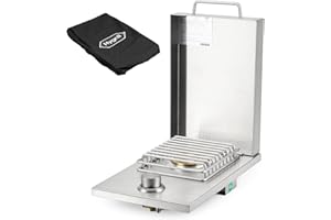 STANBROIL Hygrill Single Grilling Side Burners for Outdoor Kitchen, 304 Stainless Steel, Built-in Side Burner for Natural Gas