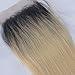 Choshim Hair Pre Plucked Ombre Lace Closure Hairpiece 1B/613 Dark Roots Blonde Silky Straight Lace Closure Virgin Brazilian Hair with Free Part Lace Front Closure 12inches