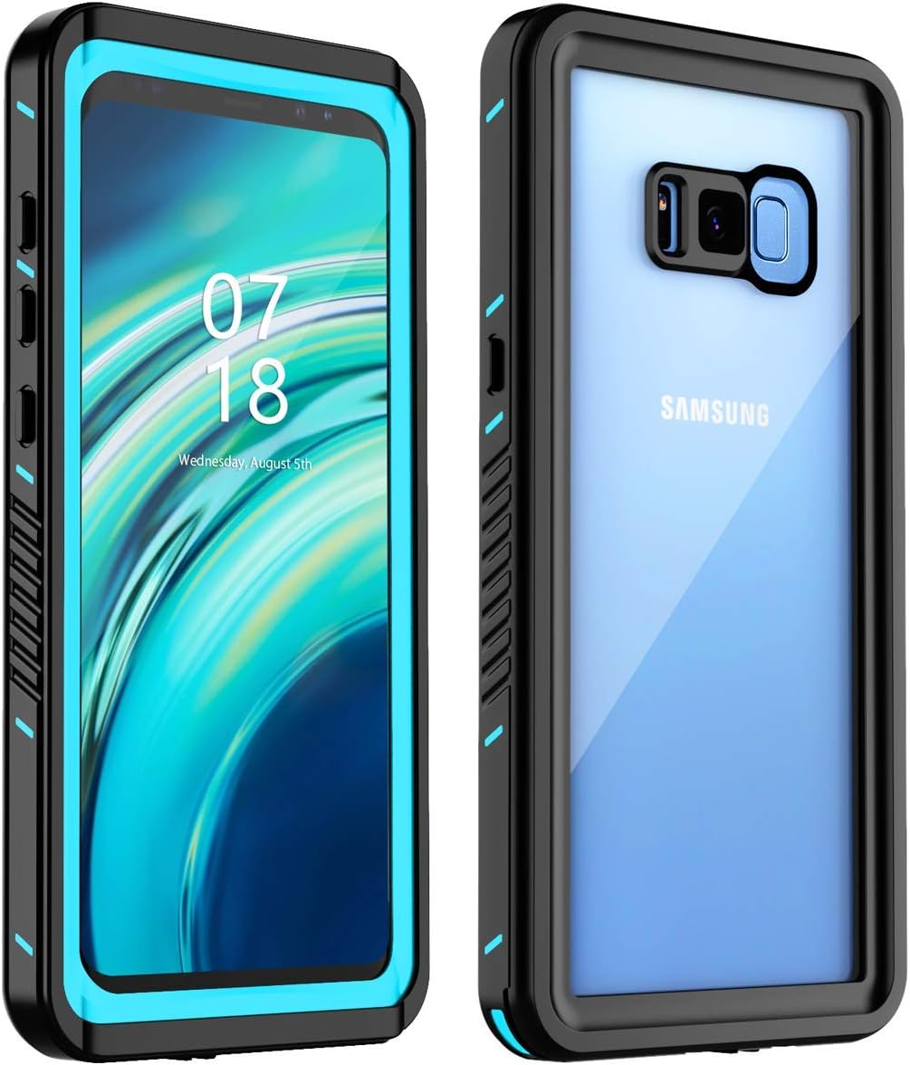 YUANSE Samsung Galaxy S8 Plus Waterproof Case, S8 Plus Case Full Body Protection with Built in Screen Protector Underwater IP68 Shockproof Dustproof Snowproof Case for Galaxy S8 Plus Teal