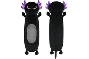 TIANMIHOU 22 Inch Cute Giant Black Axolotl Plush Squishy Body Pillow, Large Axolotl Stuffed Animals Toys Doll, Gifts for Kids Girls and Boys, Birthday