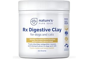 NATURE'S PURE EDGE Rx Clay for Digestion for cat and Dog Stomach Relief. Cat and Dog Anti Diarrhea Medication. Cat and Dog Stomach Upset Medicine for cat and Dog Diarrhea. Extra Large 210 Grams. Veterinary Grade.