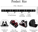 AceMining 5 Holders 4 Hooks Wall Mount Broom Organizer Stainless Steel view 3