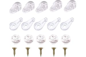 ZHONGJUEKJ Glass Door Retainer Clips Kit for Cabinet Door, Glass Window,Offset 4mm with Screws (120 Pack)