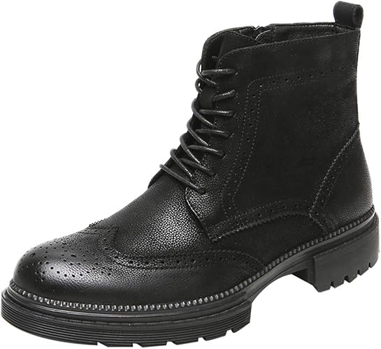 Amazon Yybo サイドジップブーツ メンズ ショートブーツ 靴 メンズ靴 ブーツ 編み上げ 革靴 皮靴 男性の 紳士靴 レザー カジュアルシューズ カジュアルブーツ 黒 シンプル 大人 きれいめ 秋 冬 チェルシーブーツ ブーツ