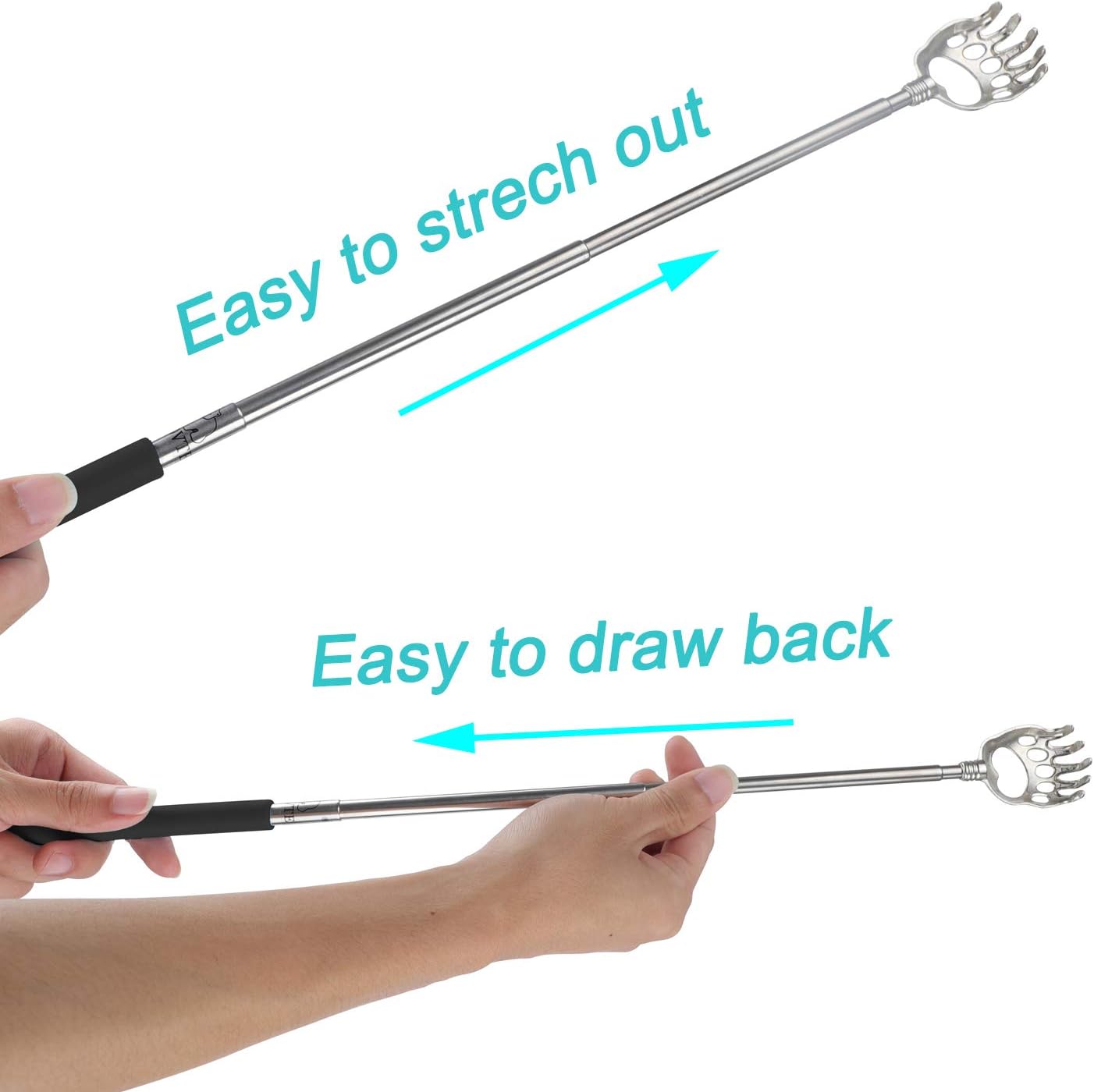 WOVTE Bear Claw Black Telescopic Back Scratcher: Health & Personal Care