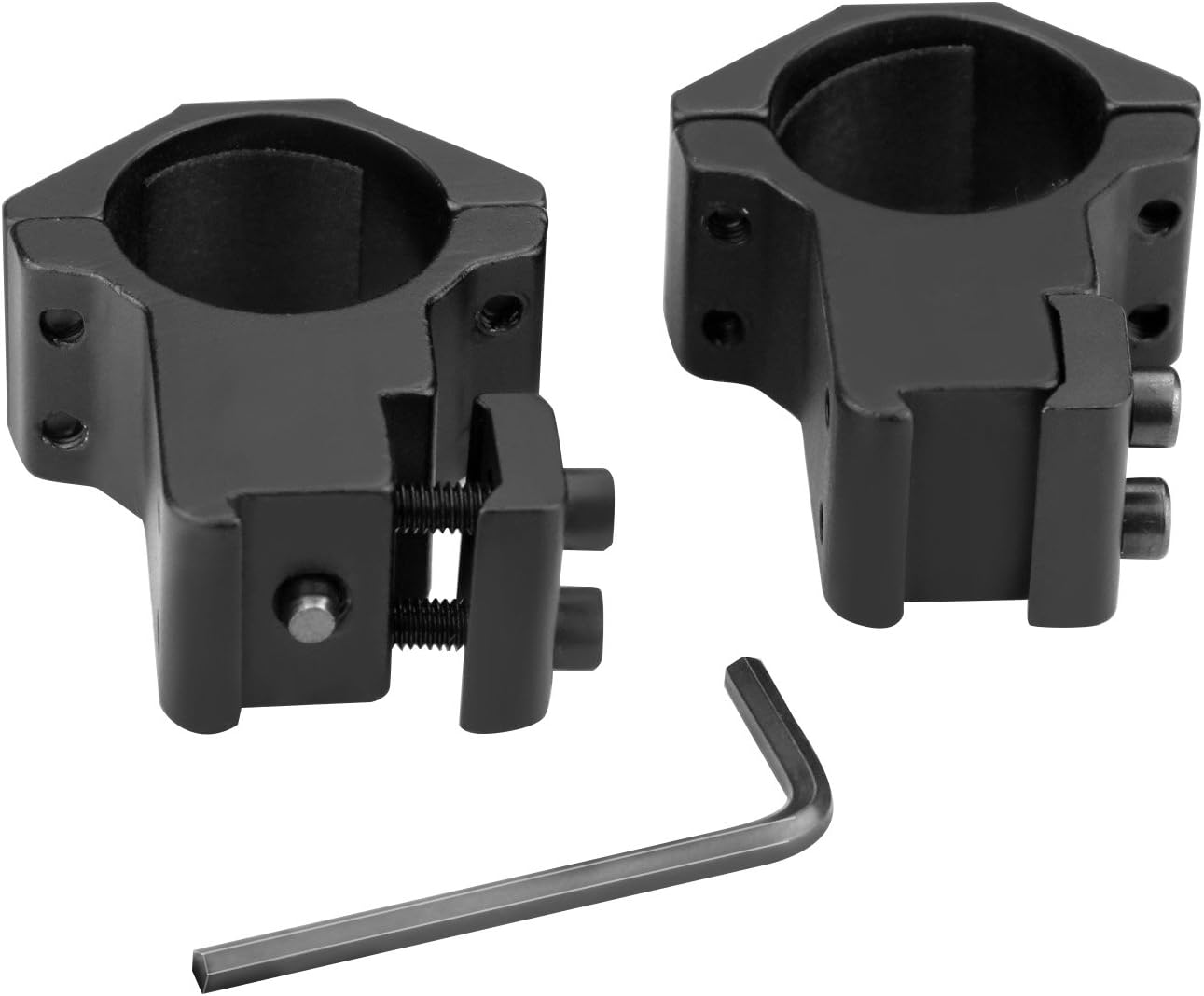 Modkin 1 Inch Dovetail Scope Rings, High Profile Scope Mount for 11mm Dovetail Rails -2 Pieces (One has Stop pin) : Sports & Outdoors