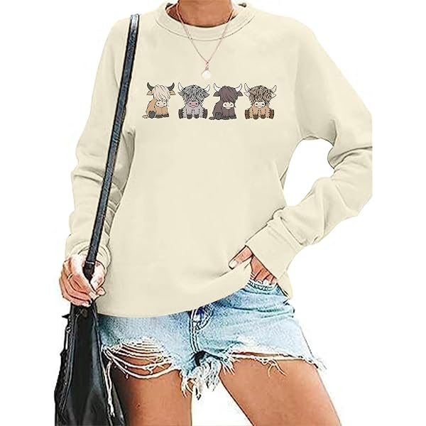 Sweat à Capuche Femme Motif Vache Highlands - Tissu Doux, Coupe Décontractée - Plusieurs Coloris - Cadeau Automne - 7