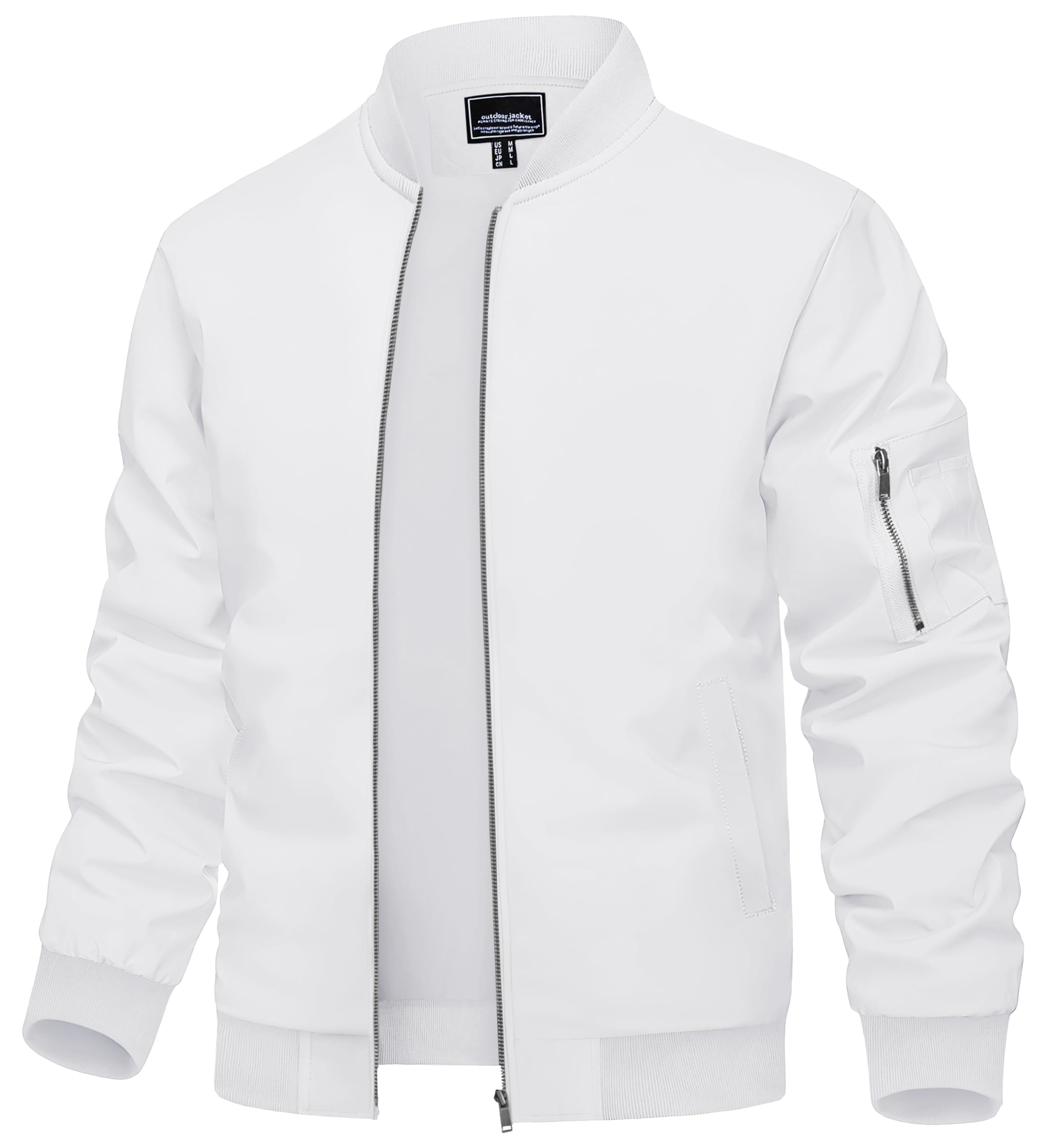 Photo 1 of Size M--TACVASEN Jackets for Men Varsity Jacket Men's Jackets with Pockets Men's Lightweight Flight Bomber Jackets Men's Bomber Jackets Windbreaker Spring