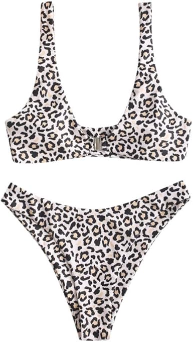 zaful leopard print bikini