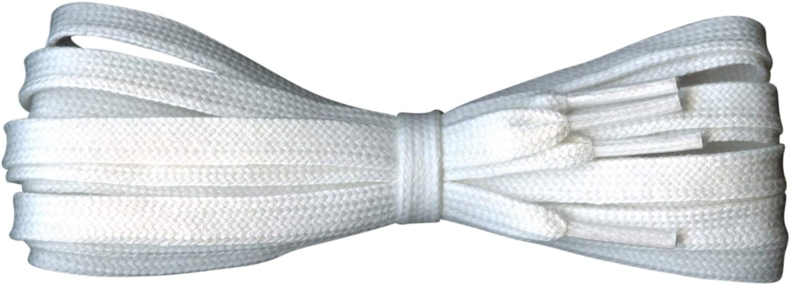 Fabmania® Laces 8/9mm Flat Cotton Trainer Shoe Laces Running Sports for Men Women (1 pair)