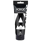 AUREUO Lamp Black Acrylic Paint, 4 Fl Oz / 120ml