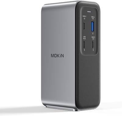 MOKiN USB C Docking Station 100W PD 4K HDMI 10Gbps Ethernet MacBook Dell