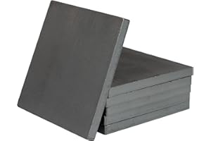 STEELFREAK Weldable 1/4 Inch Hot Rolled Mild Steel Plate Mill Finish (4 x 4 Inch, Pack of 6) - Made in USA