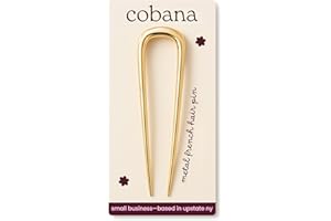 Cobana French Hair Pin – Gold Metal Hair Accessory for Buns, Twists & Updos – Hair Pin for Thick Hair – Sleek, Durable Styling Clip for Women