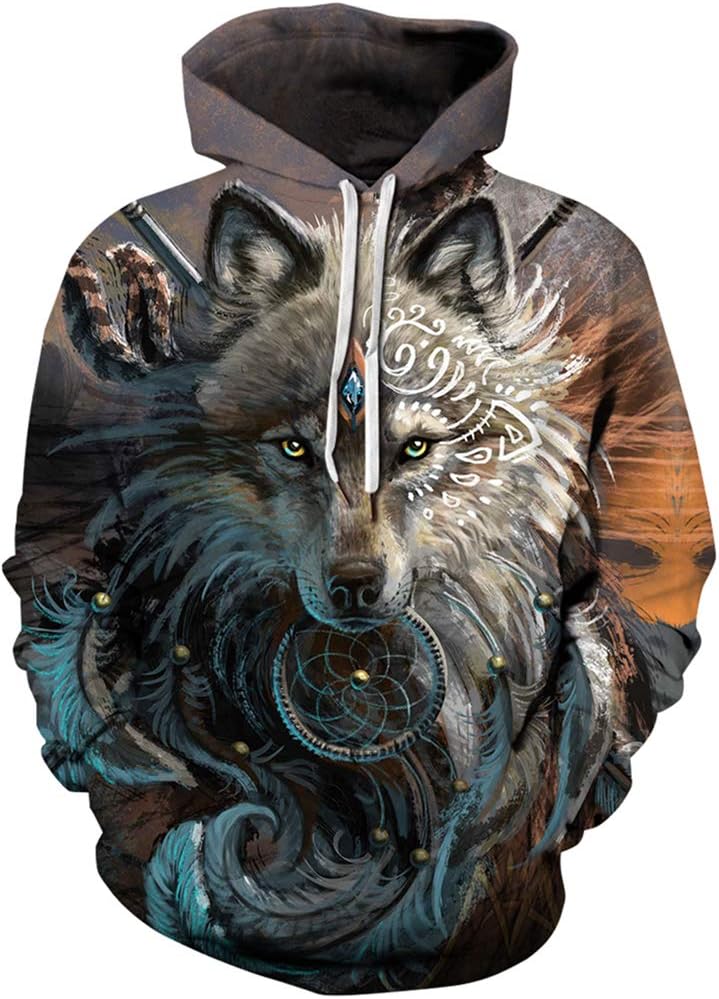 Men's Digital Print Sweatshirts Hooded Top Galaxy Pattern Hoodie