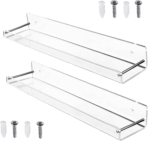 Amazon.de: Wenhe Acryl schwimmende Regale Badezimmer Wandregal Büro