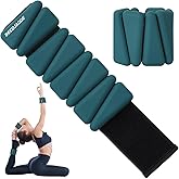 BECOJADDE Ankle Weights Set of 2 (1 lb/2 lb/3 lb Each) Adjustable Wrist Weights for Women Men Wearable Arm Leg Weight for Pilates, Running, Walking, Workout, Yoga
