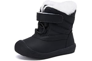 BMCiTYBM Baby Snow Boots Toddler Boy Girl Waterproof Winter Warm Booties Nonslip Lightweight Outdoor Shoes for First Walkers (Infant/Toddler)