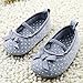 Weixinbuy Baby Girl's Cotton Polka Dot Walking Soft Sole Crib Shoes M Grey