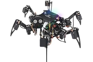 Freenove Big Hexapod Robot Kit for Raspberry Pi 5 4 B 3 B+ Zero 2 W, Walking, Self Balancing, Face Recognition, Ultrasonic Ra