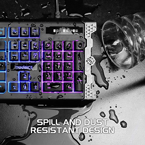 ENHANCE Infiltrate Membrane Gaming Keyboard RGB Gaming Keyboard with
