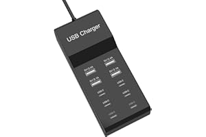 10-Port USB C Charger Block, 6-Port USB-C and 4-Port USB-A Charging Station Plug Cube, Fast Type C Charging Hub for iPhone 17