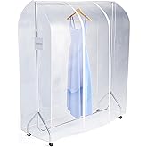 HANGERWORLD 6ft Clothes Garment Rack Cover for Open Closet Clear Showerproof COVER ONLY (72"x24")