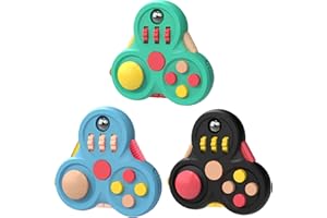 Yrissmiss Fidget Toys Adults,3Pcs Fidget Pad Fidgets,Autism Figette Cubes,Cool Fidget Clicker Controller Desk Toys,Anxiety Relief Stress ADHD Toys,Sensory Fidget Cubes Gifts for Kids Teens Boys(B)