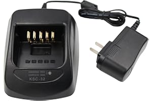 KASLNOUO Battery Charger for Kenwood NX-5300 NX-5200 KNB-L1 KNB-L2 KNB-L3 Radio KSC-32 Charger Compatible with Li-ion Ni-MH Battery