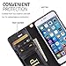 iPhone 7 Case, Moze iPhone 7 Wallet Case [4 Card Slots ] [Wrist Strap] [Stand Feature] PU Leather Flip Wallet Case Cover for iPhone 7 (4.7) -Black