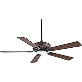 MINKA-AIRE F556L-ORB Contractor LED 52" 5-Blade LED Ceiling Fan in Oil Rubbed Bronze Finish with Reversible Medium Maple or D