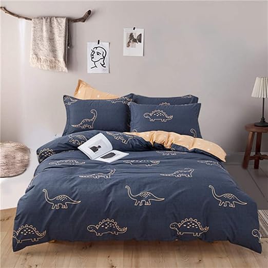 navy blue dinosaur bedding