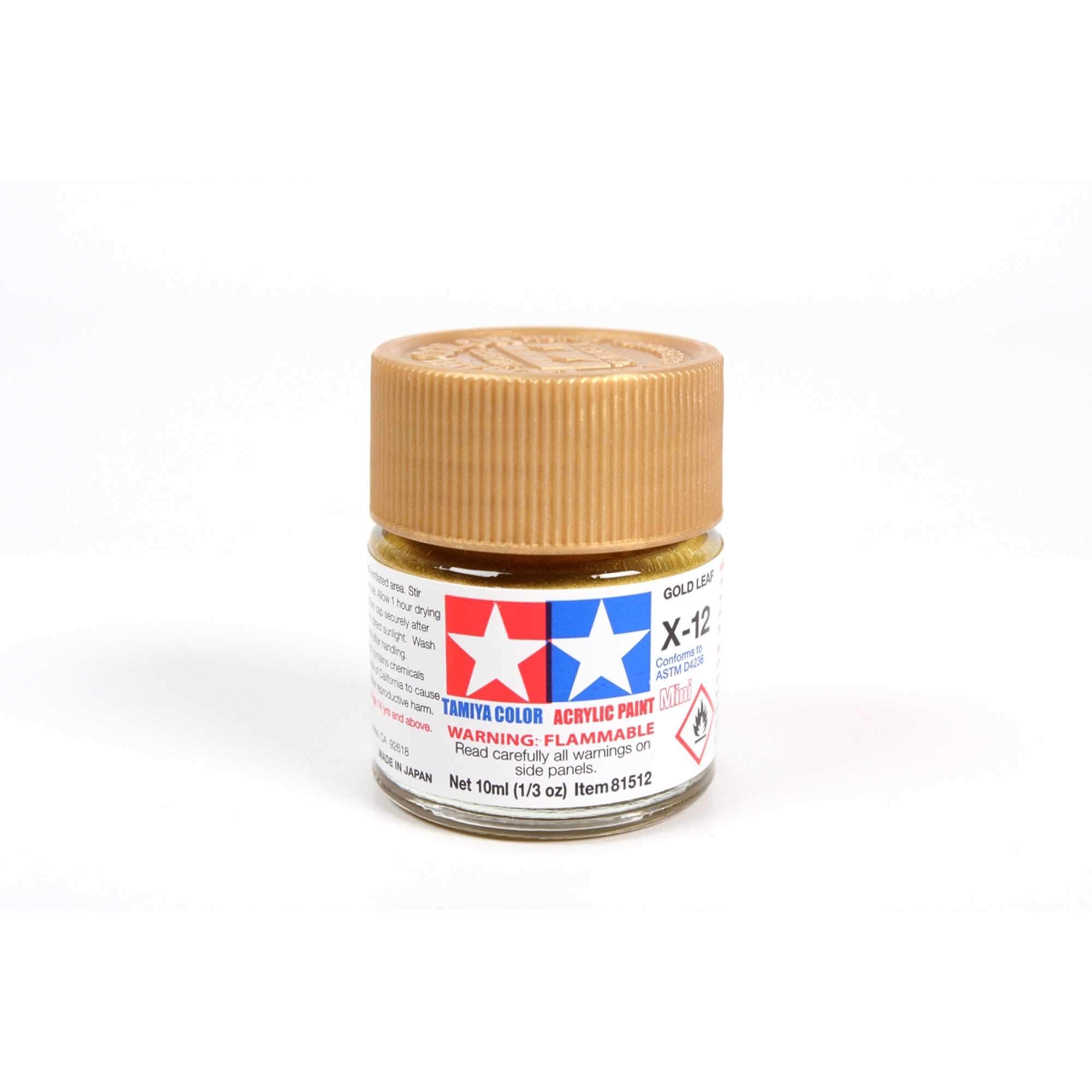 Tamiya 10ml Gold Leaf acrylic paint # X-12