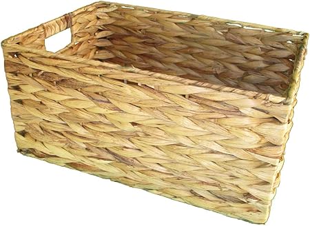 Cesta rectangular de mimbre -tamano mas grande: Amazon.es: Jardín