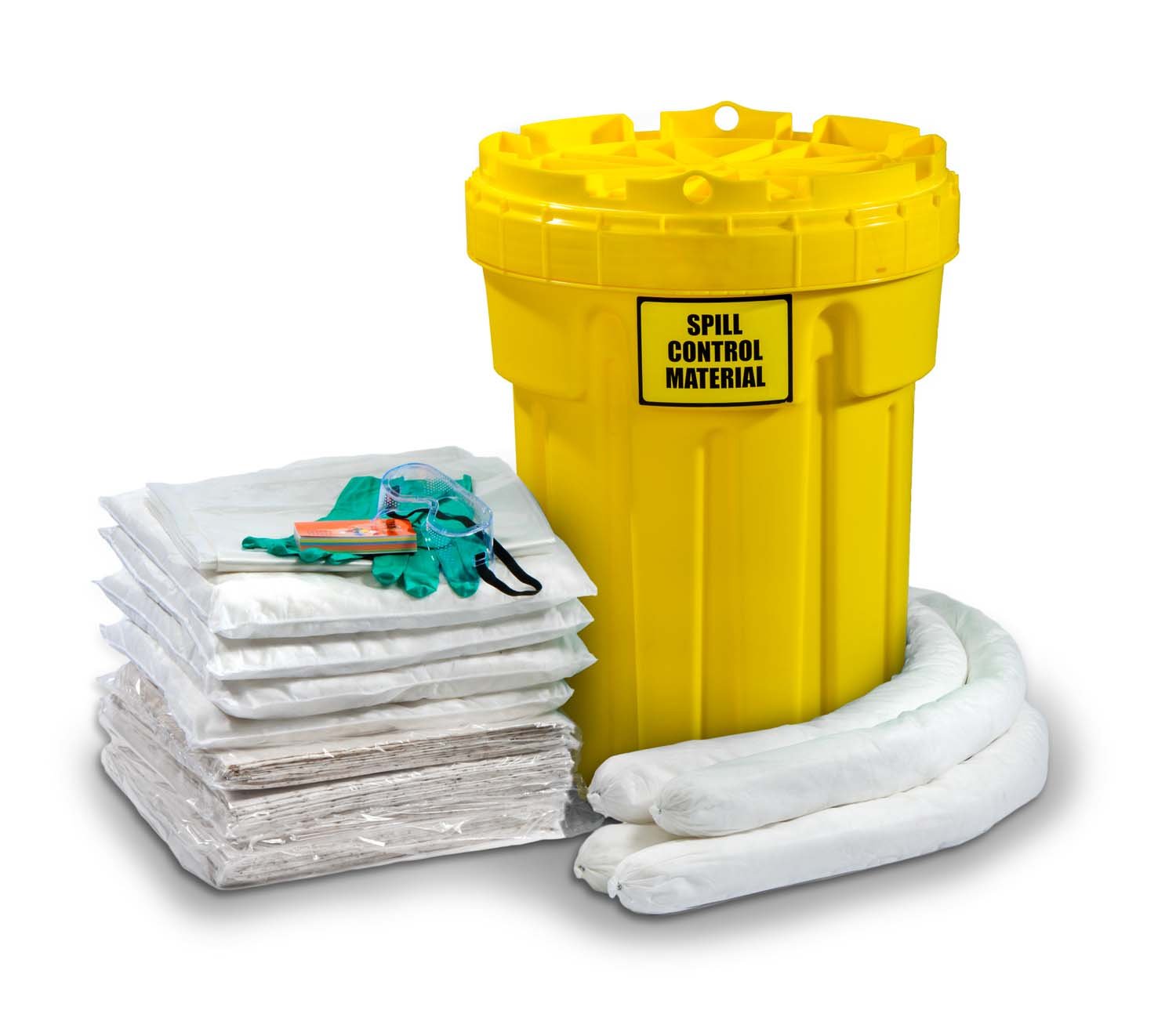 ESP SK-O30 56 Piece 30 Gallons Oil Only Absorbent Ecofriendly Spill Kit, 24 Gallons Absorbency, White: Industrial & Scientific