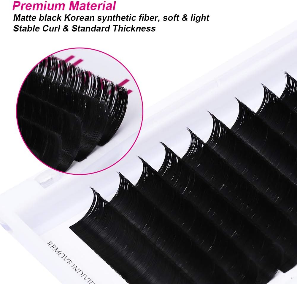 Fadlash Easy Fan Lashes D Curl 0.05 8-14mm Mixed Length Russian Lashes Natural Look Self Fanning Eye Lashes Automatic Blooming Russian Eyelashes Extensions(0.05-D-814) - Image 4