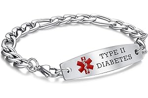 LinnaLove medical alert bracelets for men women Stainless steel Interchangeable medical bracelets, free engraving