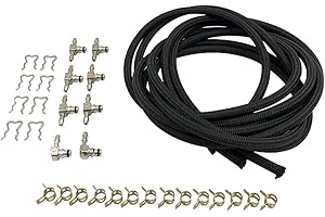 Lskioer Diesel Fuel Injector Return Line Rail Kit w/Clips Fits for Chevy GMC Duramax LLY LBZ LMM 6.6L Engine, Replaces 97328733, 98062291, 97359750