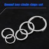 Swpeet 60 Pcs Multi-Purpose Metal Keychain Rings - Assorted Sizes view 4
