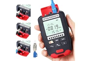 YICIZOL 4 in 1 Optic Fiber Optic Tester Fiber Power Meter FC/SC/ST Universal Interface Built-in 30Mw Visual Fault Locator (OPM&VFL) with FC/UPC(Male) to LC/UPC(Female) Adapter (OPM&VFL2-30Mw-1PCS)