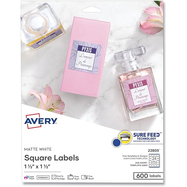 Amazon.com : Avery Printable Round Labels with Sure Feed, 2 ...