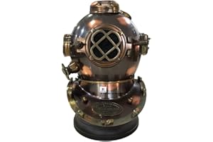 Antique Full Copper & Brass Diving Helmet Divers Helmet Us Navy Mark V by Nauticalmart