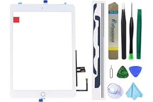 DEDYEL Dedia White Touch Screen Replacement Digitizer Glass Assembly for iPad 6 6th Generation 2018 9.7inch (A1893 A1954) with Home Button(No Support Touch ID)+Pre-Installed Adhesive +Professional Tool Kit