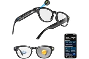 AI Smart Glasses with Chat &amp; GPT 1080P HD Camera – Video Recording Glasses with Audio, Bluetooth Sunglasses with Camera for Men, Real-Time Translation, Hands-Free Music&amp;Calls, Outdoor Sports Travel5.0 out of 5 stars 2$159.99