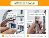MEETOZ Colorful LED Water Faucet Light No Battery 7 Color Kitchen Bathroom Tap view 7