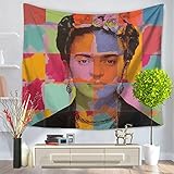 IcosaMro Frida Kahlo Tapestry, Art Wall Decor for Bedroom- Women Artist Hippie Wall Hanging for Home Living Room College Dorm