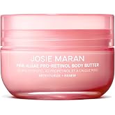 Josie Maran Pink Algae Pro-Retinol Whipped Body Butter, 6 fl oz | Argan Oil, Shea &amp; Quercetin - Firms, Smooths &amp; Retextures Rough, Bumpy &amp; Crepey Skin, Fragrance-Free, Vegan &amp; Cruelty-Free