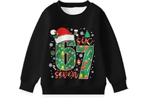 Difforever Kids 67 Sweatshirt Boys Girls Six Seven Meme Cartoon Casual Hoodie 6 7 Outfits 5-12Y