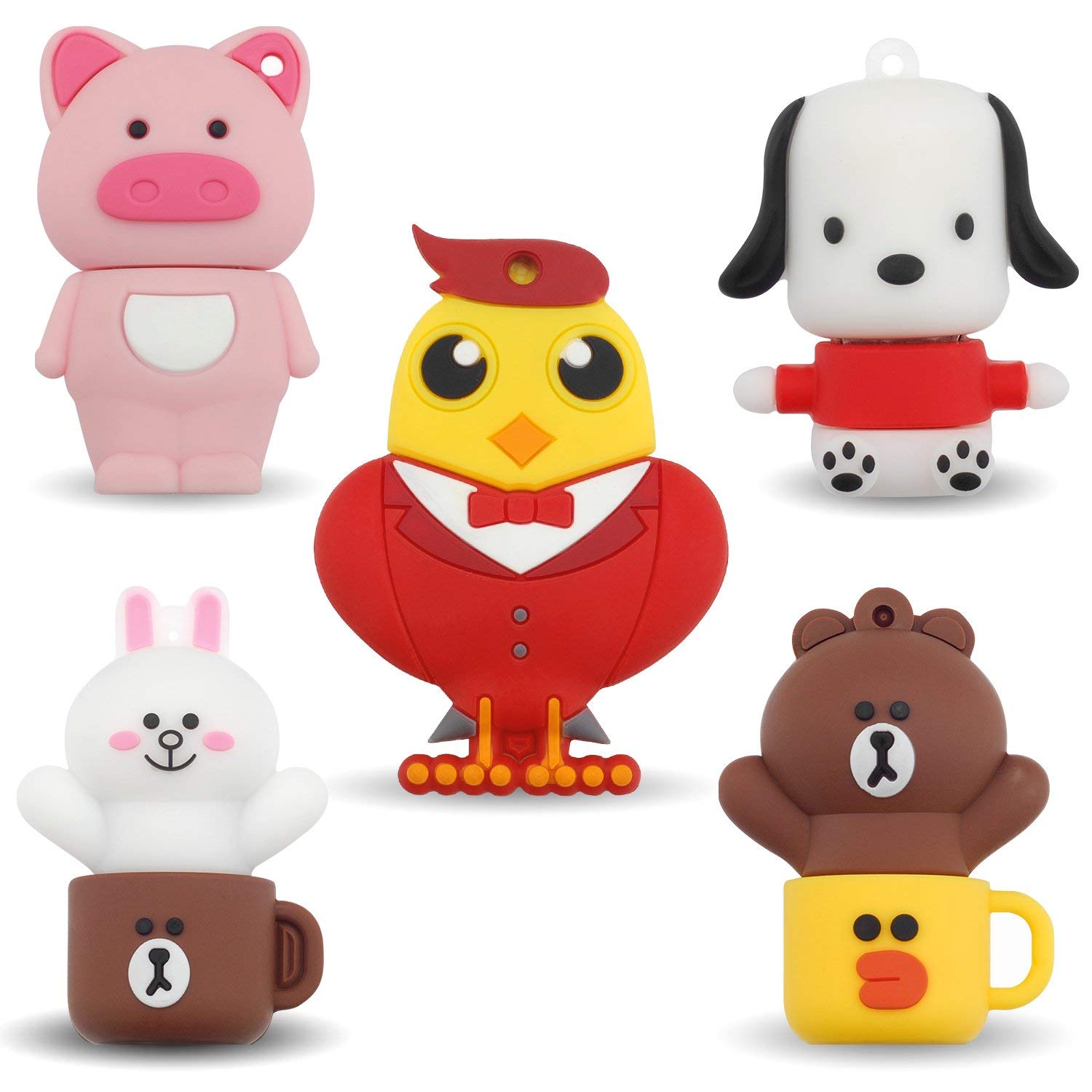 LEIZHAN USB Memory Stick 2.0 Cute Animals 32GB External Storage Device For Laptop PC Nice Gift